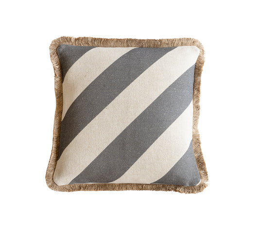Grey Diagonal Cushion - Cover Only