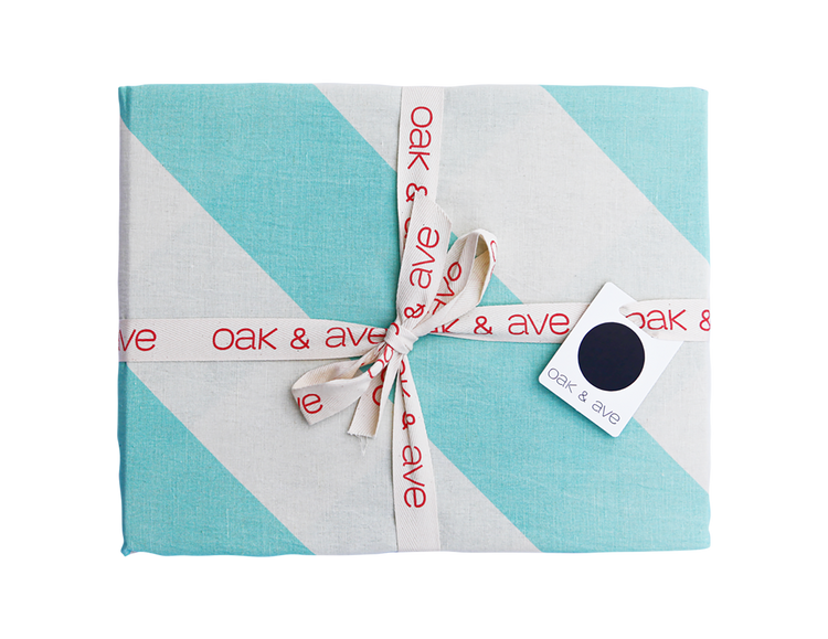 Aqua Stripe Tablecloth
