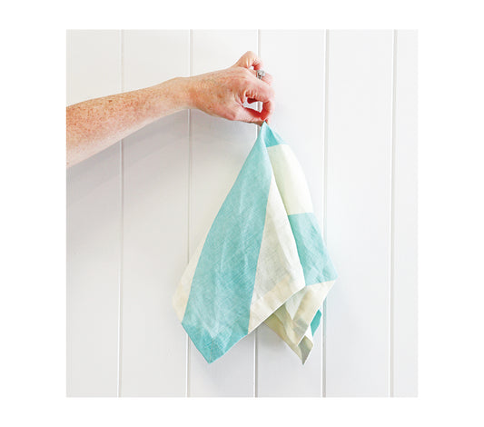 Aqua Stripe Napkin - Pack of 4 or 8