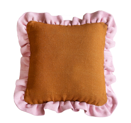 Pecan Frill Cushion - Cover Only