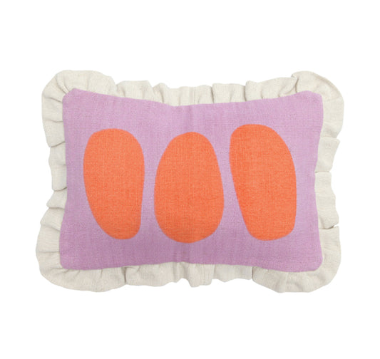 Orange Odds Frill Cushion Cover